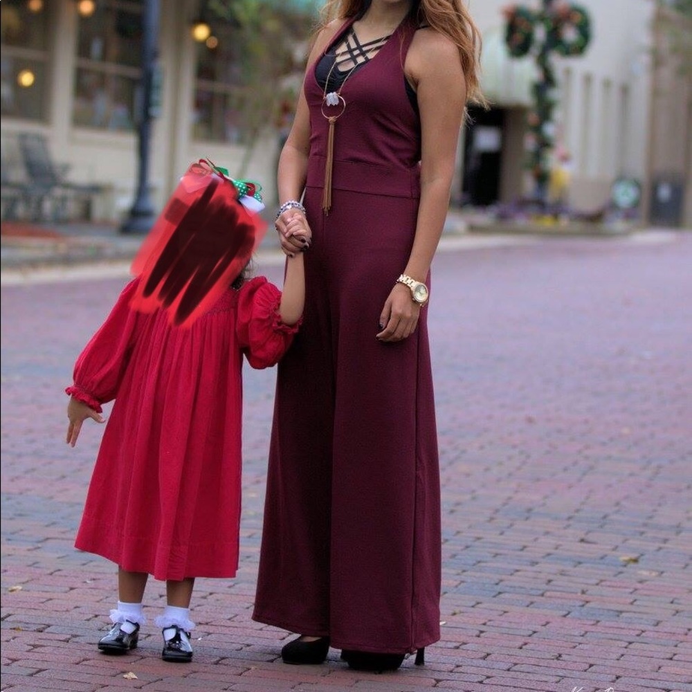 Maroon jumpsuit